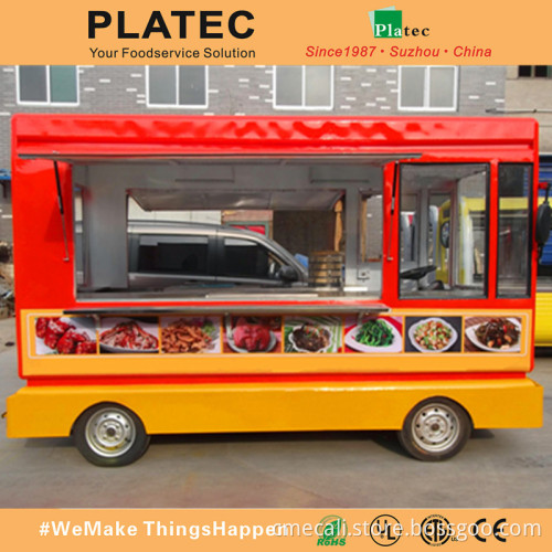 Pop cross streets for selling breakfast ,fast food and others ,mobile food bus